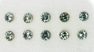 TealSapphire round 3.5mm 2.02cts 10pcs N sa376 SOLD