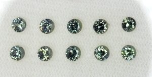 TealSapphire round 3.5mm 2.04cts 10pcs N sa377 SOLD