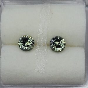 TealSapphire round pair 4.0mm 0.59cst sa399 SOLD