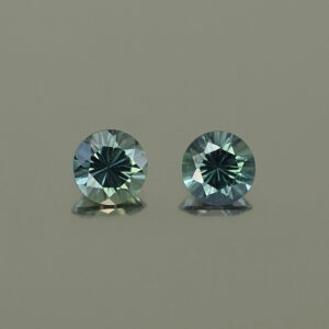 TealSapphire round pair 4.0mm 0.61cts N sa373 SOLD
