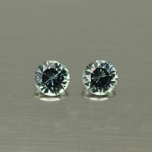 TealSapphire round pair 4.0mm 0.61cts N sa402 SOLD