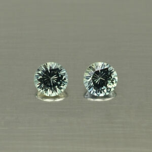 TealSapphire round pair 4.0mm 0.63cts N sa397 SOLD