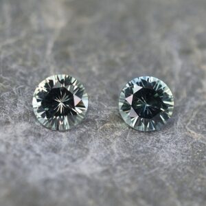 TealSapphire round pair 4.5mm 0.84cts N sa408 SOLD