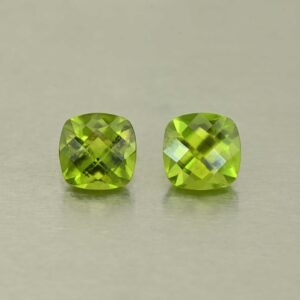 Vesuvianite ch sq cush pair 7.0mm 3.32cts N vs296