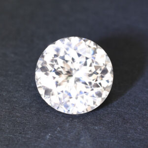 WHiteZircon round 10.6mm 6.32cts H zn626 crop SOLD