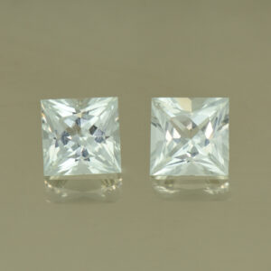 WhiteBeryl princess pair 6.0mm 1.86cts N wb109