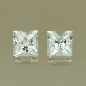 WhiteBeryl princess pair 6.0mm 2.01cts N wb114
