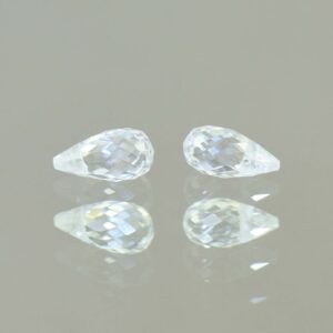 WhiteZircon brio pair 6.0x3.0mm 1.15cts H zn5672
