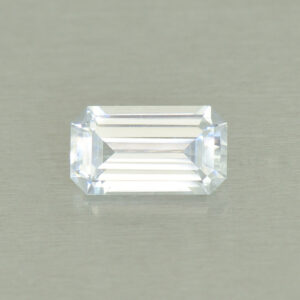 WhiteZircon eme cut 8.1x4.5mm 1.48cts H zn5292 SOLD