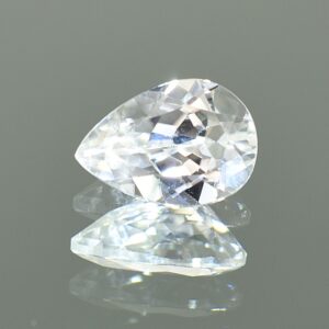 WhiteZircon pear 10.6x7.4mm 3.38cts H zn917 SOLD