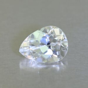 WhiteZircon pear 11.6x8.7mm 4.99cts H zn5964