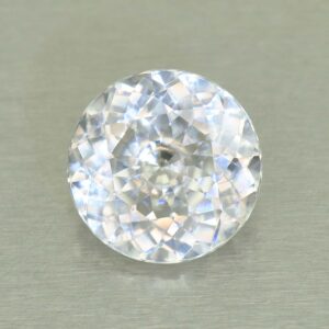WhiteZircon round 10.5mm 6.05cts H zn5927