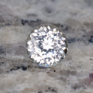WhiteZircon round 9.5mm 5.28cts H zn2207 crop SOLD