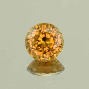 YellowOrangeZircon round 10.0mm 5.78cts N zn6638