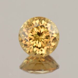 YellowOrangeZircon round 8.5mm 3.53cts N zn826 SOLD