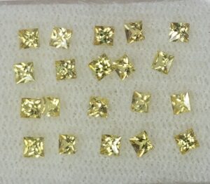 YellowSapphire princess 2.1mm 1.48cts 20pcs N sa282 SOLD